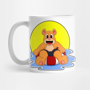 Bear at Swimming with Swim ring Mug